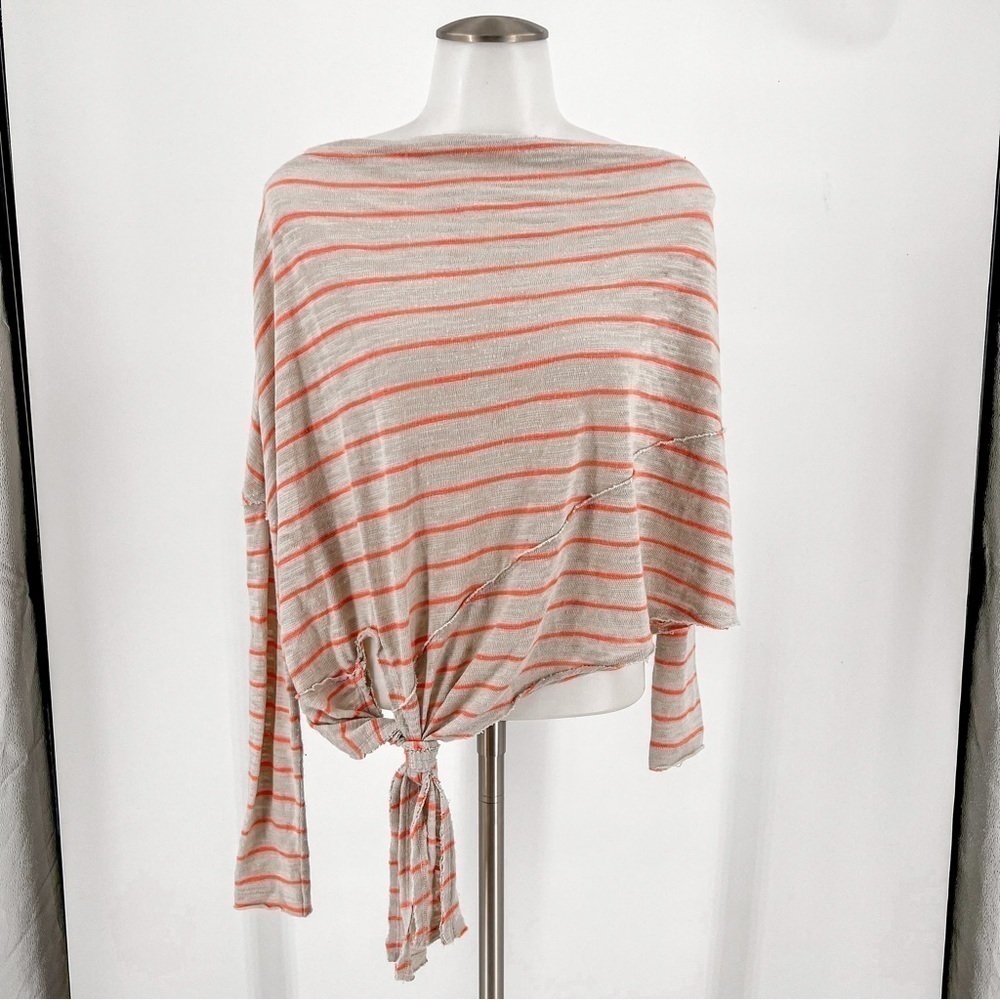 Free People Love Lane Striped One-Shoulder Tee - Picture 1 of 6